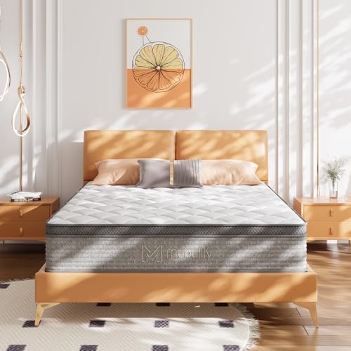 Queen Mattress, 12 Inch Cooling-Gel Memory Foam in a Box, Motion Isolation Individually Wrapped Pocket Coils Mattress,Pressure Relief,Back Pain Relief & Cooling,CertiPUR-US - Grand Goldman