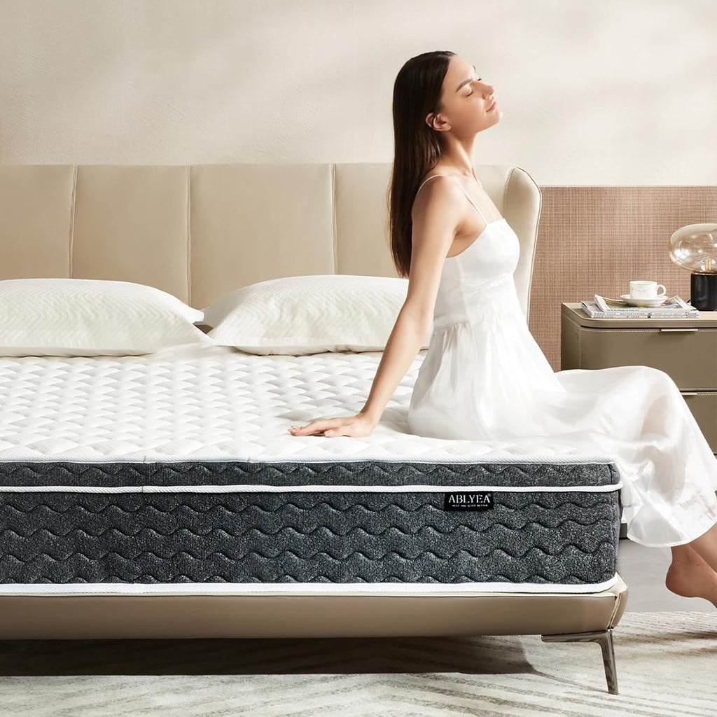 Queen Mattress 12 Inch Hybrid Mattress Queen Size - Memory Foam & Individually Pocket Coils Springs | Pressure Relief | Motion Isolation, Edge Support | CertiPUR-US Certified | Medium Firm - Grand Goldman