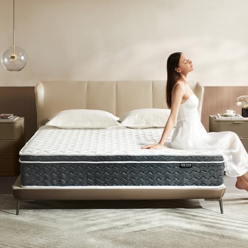 Queen Mattress 12 Inch Hybrid Mattress Queen Size - Memory Foam & Individually Pocket Coils Springs | Pressure Relief | Motion Isolation, Edge Support | CertiPUR-US Certified | Medium Firm - Grand Goldman