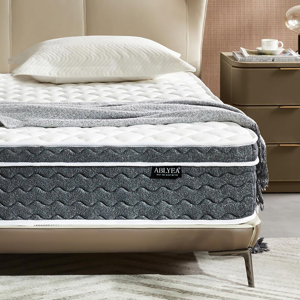 Queen Mattress 12 Inch Hybrid Mattress Queen Size - Memory Foam & Individually Pocket Coils Springs | Pressure Relief | Motion Isolation, Edge Support | CertiPUR-US Certified | Medium Firm - Grand Goldman
