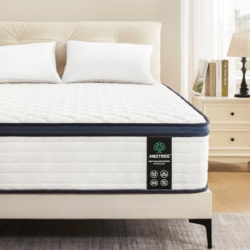 Queen Mattress 12 Inch Mattress Queen Size - Memory Foam & Pocket Coils Springs, Pressure Relief, Medium Firm Comfort, Motion Isolation, Ideal for All Sleep Positions, CertiPUR-US Certified - Grand Goldman