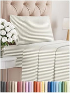 Queen Size 4 Piece Sheet Set - Comfy Breathable & Cooling Sheets - Hotel Luxury Bed Sheets for Women & Men - Deep Pockets, Easy-Fit, Extra Soft and Wrinkle Free Sheets - White Oeko-Tex Bed Sheet Set - Grand Goldman