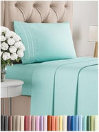 Queen Size 4 Piece Sheet Set - Comfy Breathable & Cooling Sheets - Hotel Luxury Bed Sheets for Women & Men - Deep Pockets, Easy-Fit, Extra Soft and Wrinkle Free Sheets - White Oeko-Tex Bed Sheet Set - Grand Goldman