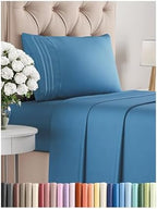 Queen Size 4 Piece Sheet Set - Comfy Breathable & Cooling Sheets - Hotel Luxury Bed Sheets for Women & Men - Deep Pockets, Easy-Fit, Extra Soft and Wrinkle Free Sheets - White Oeko-Tex Bed Sheet Set - Grand Goldman