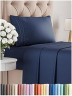 Queen Size 4 Piece Sheet Set - Comfy Breathable & Cooling Sheets - Hotel Luxury Bed Sheets for Women & Men - Deep Pockets, Easy-Fit, Extra Soft and Wrinkle Free Sheets - White Oeko-Tex Bed Sheet Set - Grand Goldman