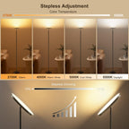 RGB Torchiere Floor Lamps for Living Room, 32W/3200LM Bright LED Standing Lamp with Remote, Modern Color Changing Tall Lamp with Stepless Dimming, 69" Corner Floor Lamp for Bedroom, Office - Grand Goldman