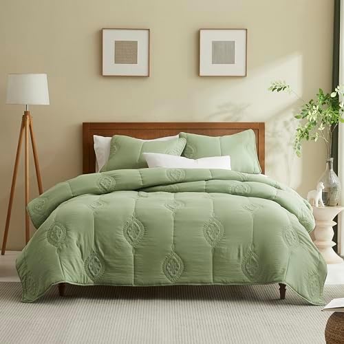 ROARINGWILD White Queen Size Quilt Bedding Sets with Pillow Shams, Full Lightweight Soft Bedspread Coverlet, Quilted Blanket Thin Comforter Bed Cover for All Season, 3 Pieces, 90x90 inches - Grand Goldman