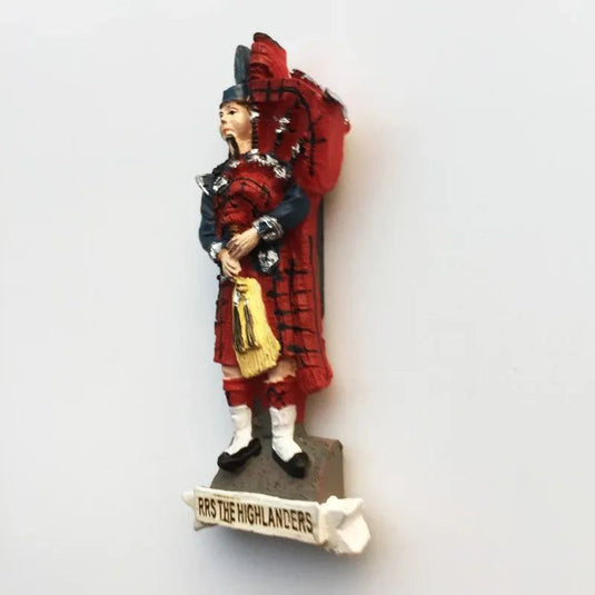 RRS the hightlanders British Bagpipes Tartan Skirt World Tourist Souvenirs 3D Magnetic Refrigerator Stickers Resin Crafts - Grand Goldman