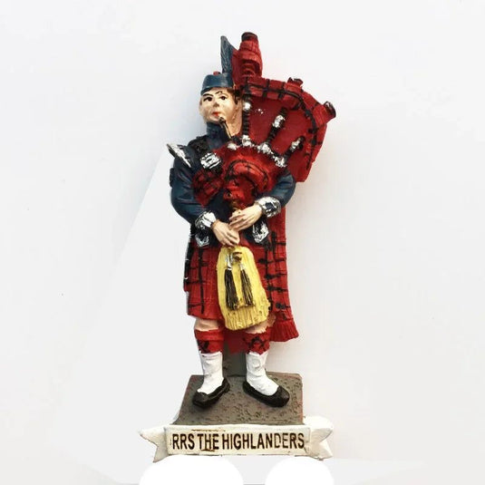 RRS the hightlanders British Bagpipes Tartan Skirt World Tourist Souvenirs 3D Magnetic Refrigerator Stickers Resin Crafts - Grand Goldman