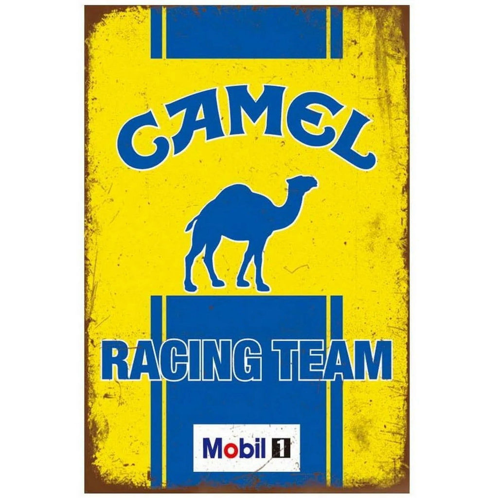 Racing Motor Oil Esso Gulf Camel Metal Tin Signs Poster Plate Wall Decor for Bars Garage Man Cave Cafe Club Retro Posters Plaque - Grand Goldman