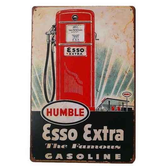 Racing Motor Oil Esso Gulf Camel Metal Tin Signs Poster Plate Wall Decor for Bars Garage Man Cave Cafe Club Retro Posters Plaque - Grand Goldman