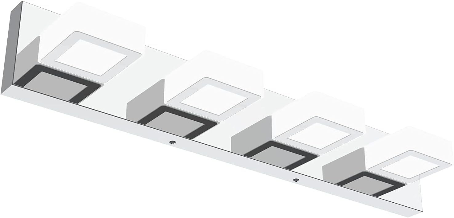 Ralbay LED Modern Black Bathroom Vanity Lights 3 Lights Acrylic Modern Black Bathroom Wall Lighting Fixtures - Grand Goldman