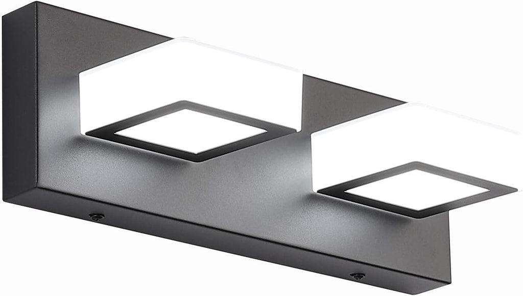 Ralbay LED Modern Black Bathroom Vanity Lights 3 Lights Acrylic Modern Black Bathroom Wall Lighting Fixtures - Grand Goldman