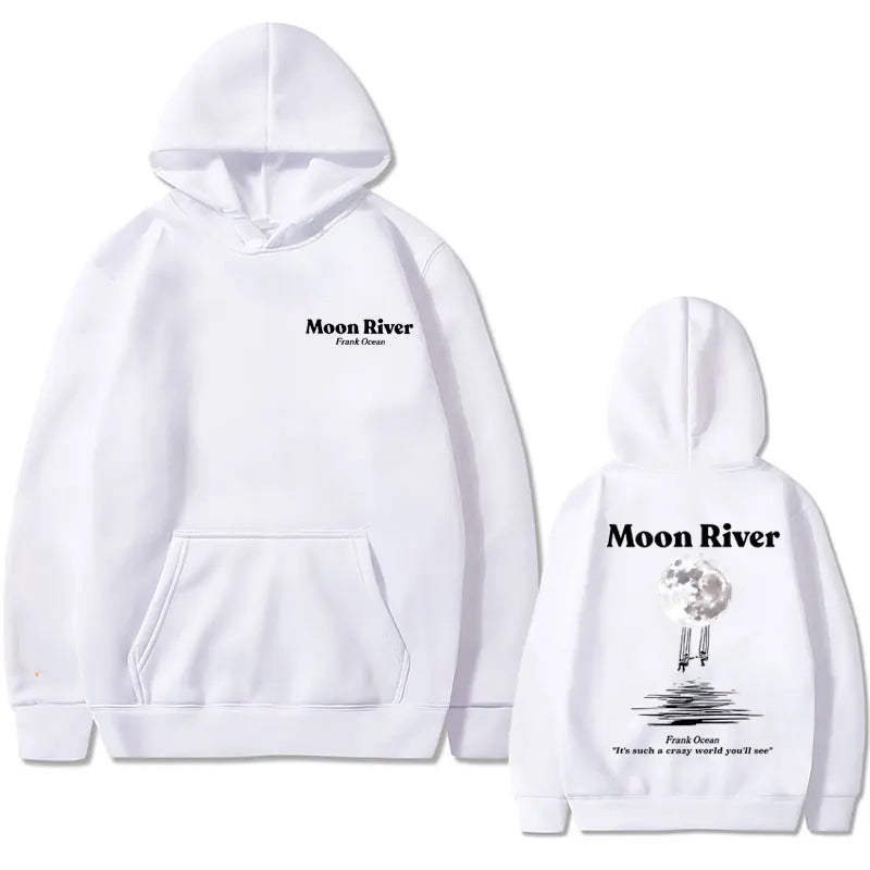 Rapper Frank Moon River Graphic Hoodie Men Women Ocean Hip Hop Hoodies Blond Oversized Pullover Men's Fashion Vintage Streetwear - Grand Goldman
