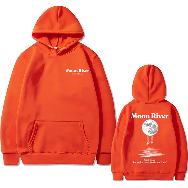 Rapper Frank Moon River Graphic Hoodie Men Women Ocean Hip Hop Hoodies Blond Oversized Pullover Men's Fashion Vintage Streetwear - Grand Goldman
