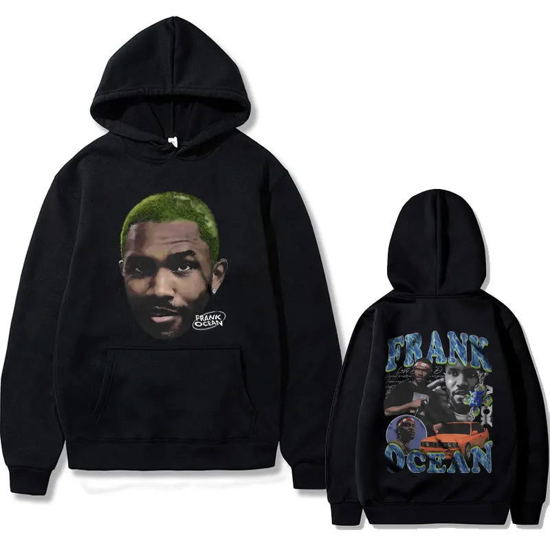 Rapper Frank Oversized Hoodie Blond Fashion Sweatshirt Ocean Hip Hop Hoodies Men Vintage Streetwear Male Casual Fleece Pullover - Grand Goldman
