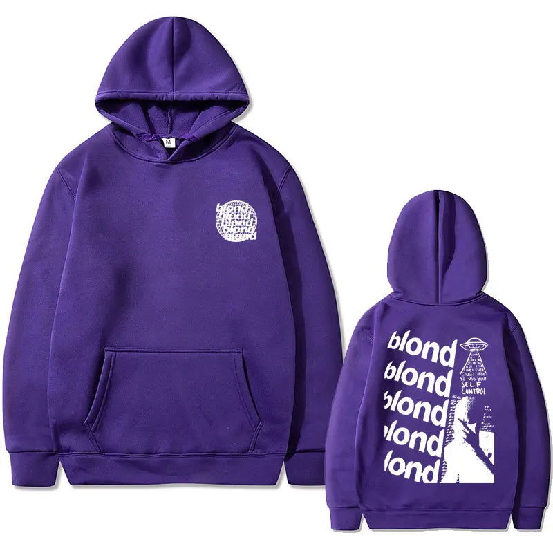 Rapper Frank Oversized Hoodie Blond Hip Hop Trend Sweatshirt Ocean Fashion Hoodies Men Women's Vintage Fleece Cotton Streetwear - Grand Goldman