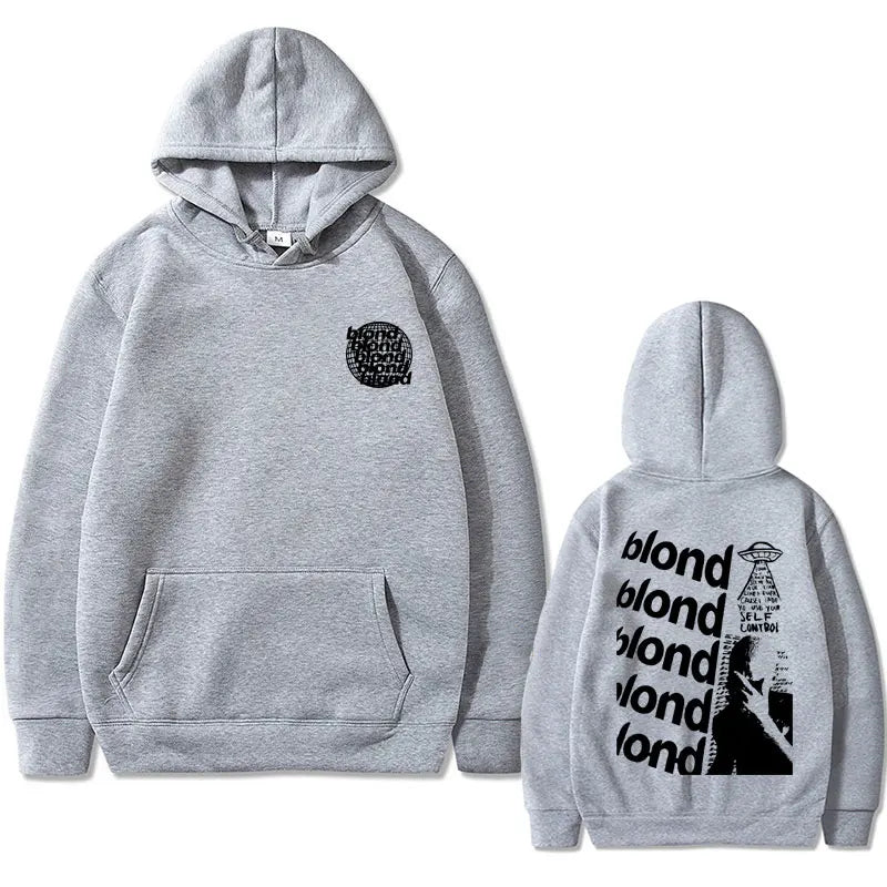 Rapper Frank Oversized Hoodie Blond Hip Hop Trend Sweatshirt Ocean Fashion Hoodies Men Women's Vintage Fleece Cotton Streetwear - Grand Goldman