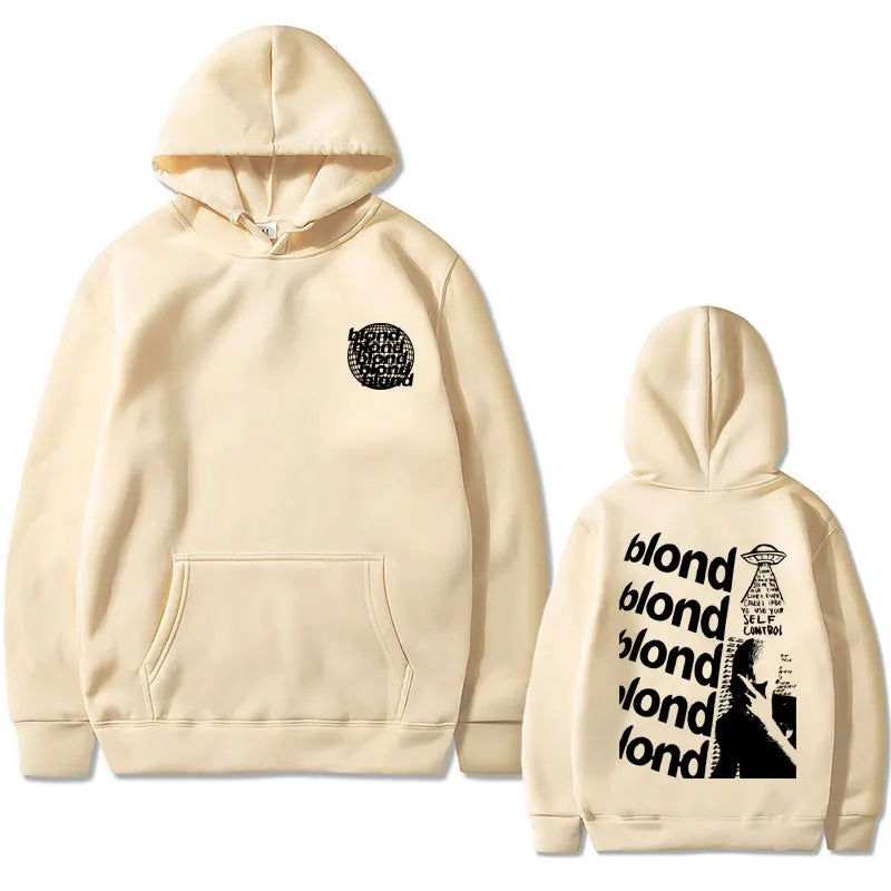 Rapper Frank Oversized Hoodie Blond Hip Hop Trend Sweatshirt Ocean Fashion Hoodies Men Women's Vintage Fleece Cotton Streetwear - Grand Goldman
