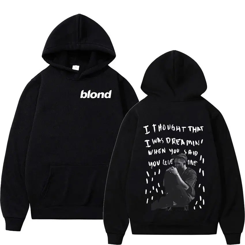 Rapper Frank Pullover Hoodie Ocean Blond Hip Hop Music Album Sweatshirt Men Vintage Fashion Oversized Hoodies Unisex Streetwear - Grand Goldman