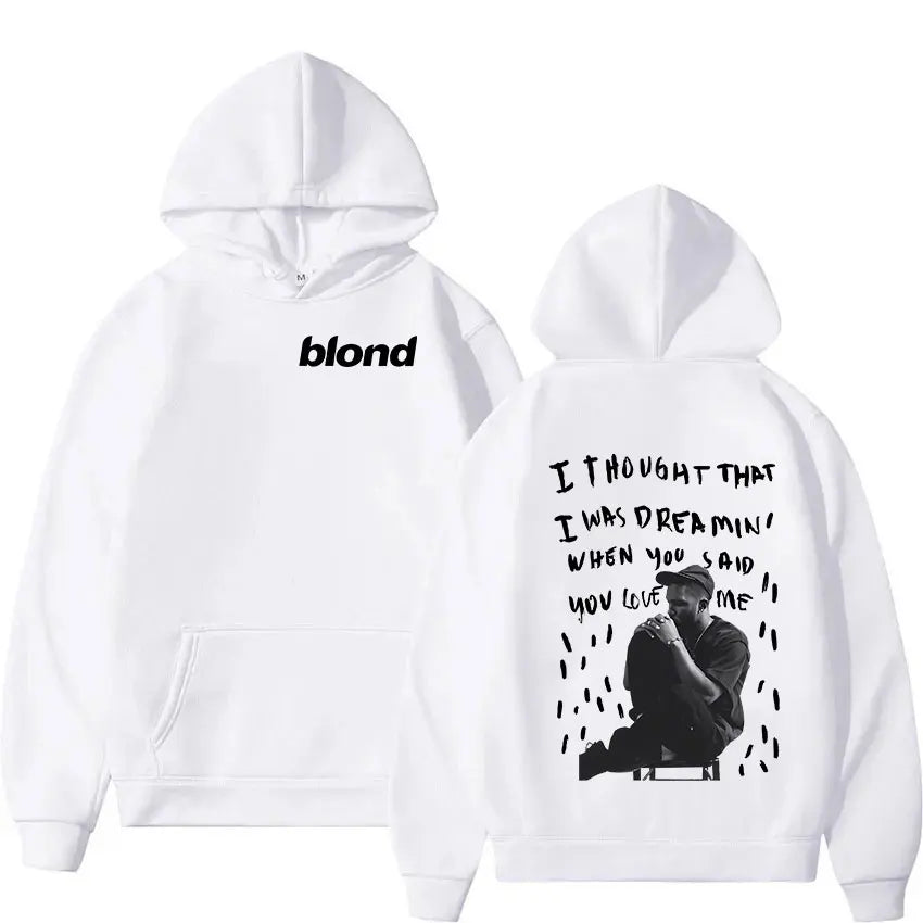 Rapper Frank Pullover Hoodie Ocean Blond Hip Hop Music Album Sweatshirt Men Vintage Fashion Oversized Hoodies Unisex Streetwear - Grand Goldman
