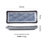 Rectangular Japanese Ceramic Tableware Dish - Grand Goldman