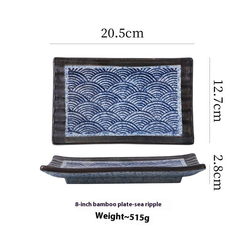 Rectangular Japanese Ceramic Tableware Dish - Grand Goldman