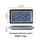 Rectangular Japanese Ceramic Tableware Dish - Grand Goldman