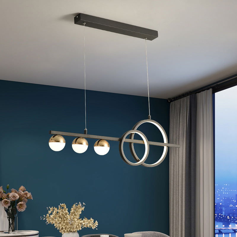 Rectangular Table Lamp Creative New Dining Room Bar Simple Modern Chandelier - Grand Goldman