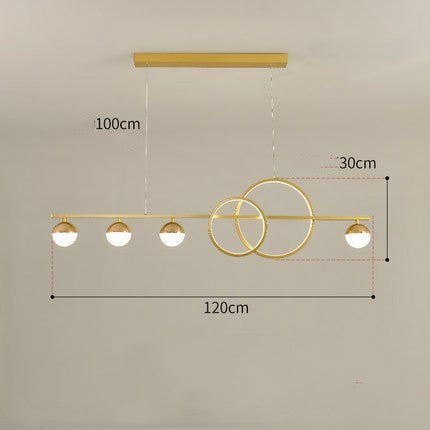 Rectangular Table Lamp Creative New Dining Room Bar Simple Modern Chandelier - Grand Goldman