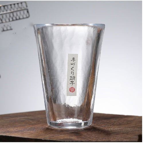 Rendering Of Japanese Glass Thickened Hammer Pattern Cup - Grand Goldman