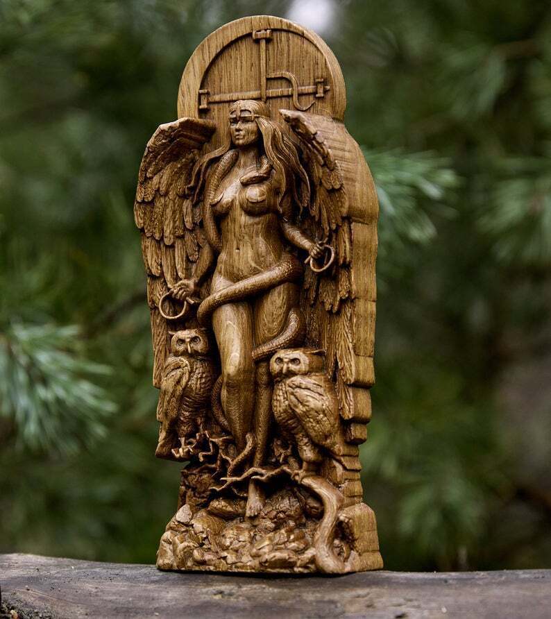 Resin Greek Goddess Statue Pagan Altar Garden Sculpture - Grand Goldman