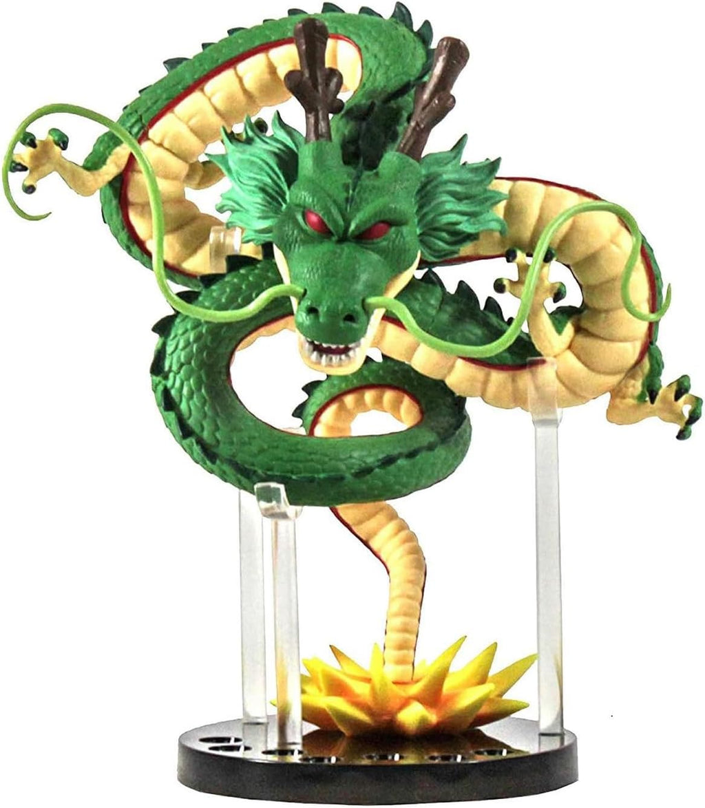 Resin Shenron Figure Dragon Shenlong Statue Set + 3.6cm Crystal Balls + Shelf with Gift Box for Business Halloween Christmas Holiday and Birthday Home Decoration - Grand Goldman