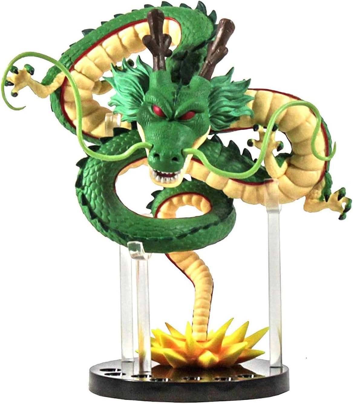 Resin Shenron Figure Dragon Shenlong Statue Set + 3.6cm Crystal Balls + Shelf with Gift Box for Business Halloween Christmas Holiday and Birthday Home Decoration - Grand Goldman