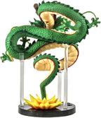 Resin Shenron Figure Dragon Shenlong Statue Set + 3.6cm Crystal Balls + Shelf with Gift Box for Business Halloween Christmas Holiday and Birthday Home Decoration - Grand Goldman