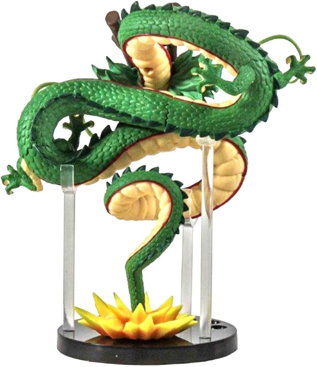 Resin Shenron Figure Dragon Shenlong Statue Set + 3.6cm Crystal Balls + Shelf with Gift Box for Business Halloween Christmas Holiday and Birthday Home Decoration - Grand Goldman