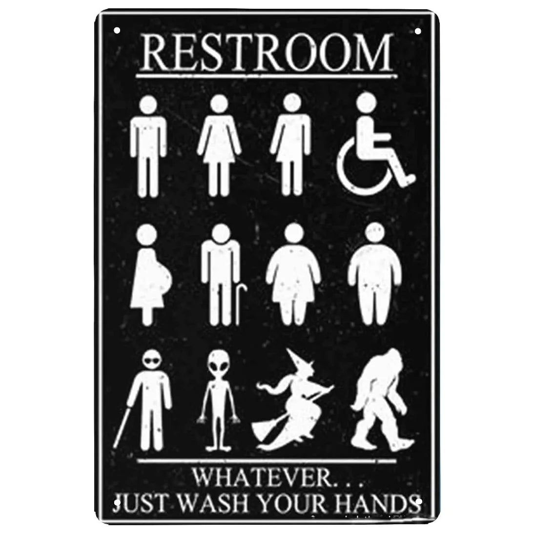Restroom Vintage Metal Tin Signs Washing Room Wall Decor for Home Restaurant Bars Cafe Clubs Pubs Man Cave Retro Posters Plaque - Grand Goldman