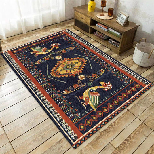 Retro Boho Geometric Ethnic Living Room Bedroom Entry Door Rug - Grand Goldman