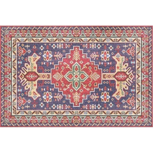 Retro Boho Geometric Ethnic Living Room Bedroom Entry Door Rug - Grand Goldman