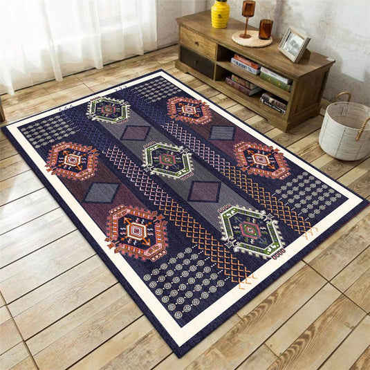 Retro Boho Geometric Ethnic Living Room Bedroom Entry Door Rug - Grand Goldman