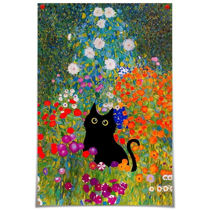 Retro Cat Coffee Metal Tin Sign Vintage Kitchen Signs Wall Decor Because Murder Is Wrong Funny Signs Bar Decorations Art Poster - Grand Goldman