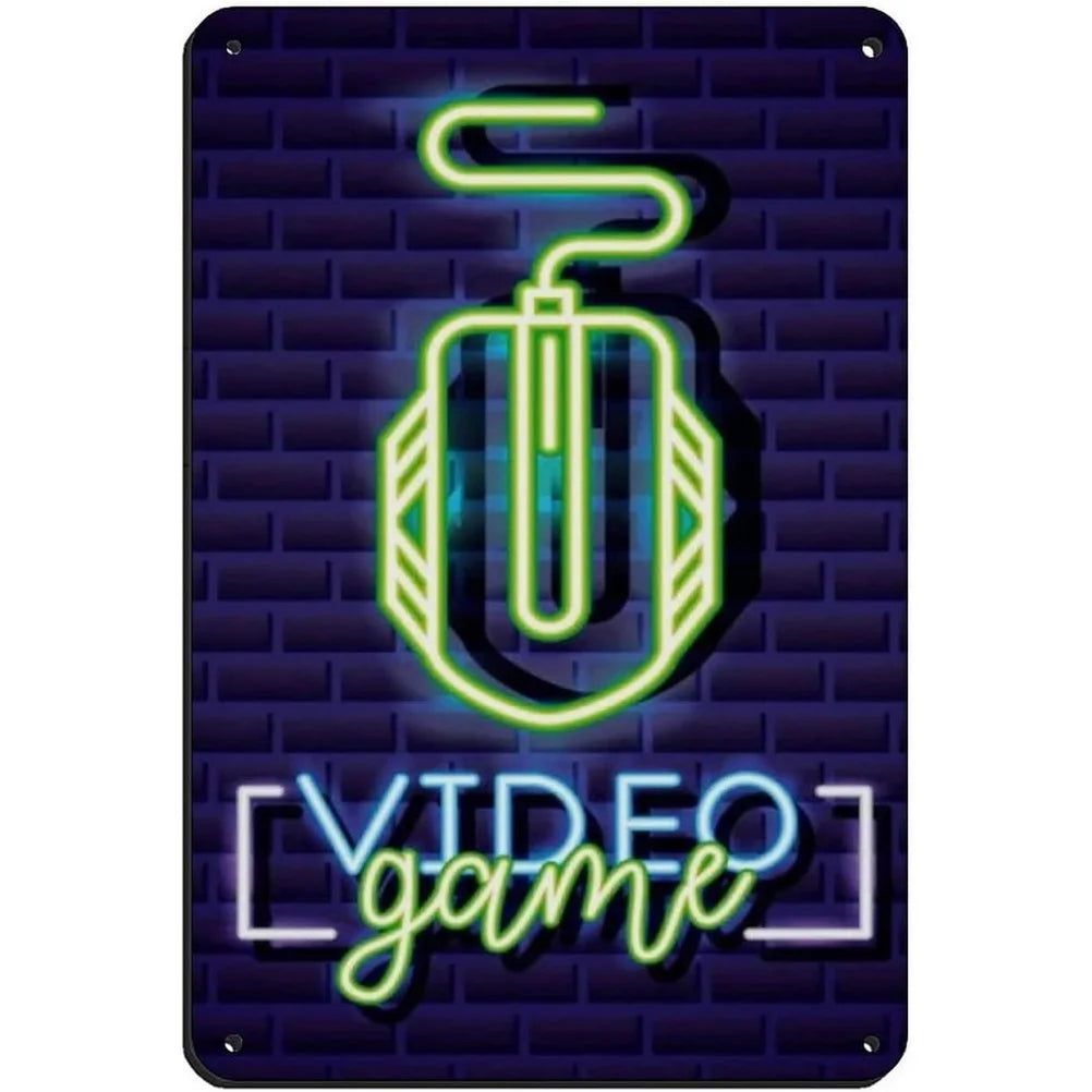 Retro Controller Collectors Video Game Metal Tin Signs Vintage Posters for Game Room Bar Man Cave Cafe Home Wall Decor Gift - Grand Goldman