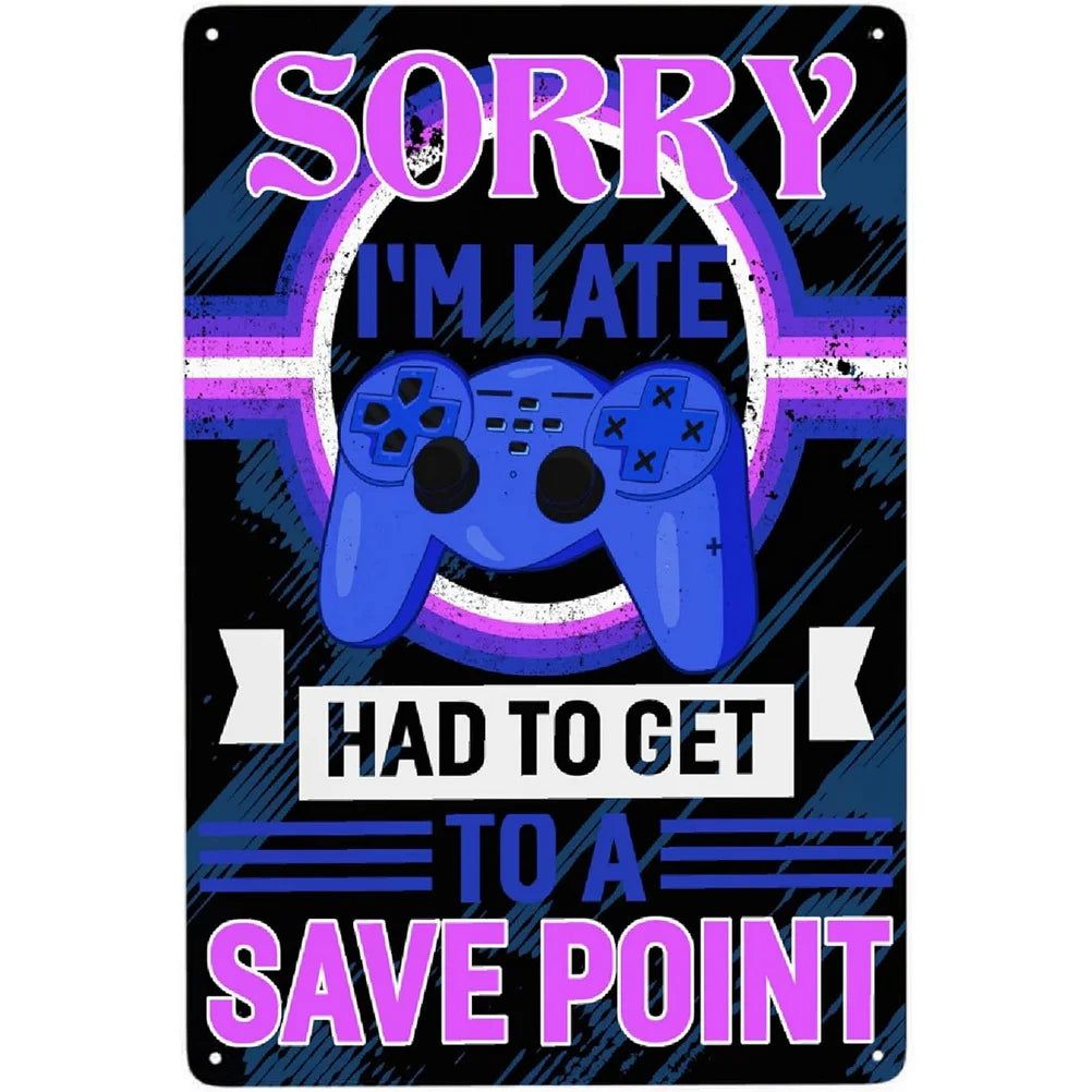 Retro Controller Collectors Video Game Metal Tin Signs Vintage Posters for Game Room Bar Man Cave Cafe Home Wall Decor Gift - Grand Goldman