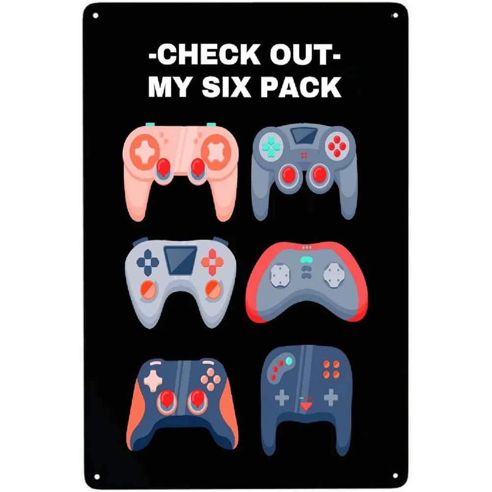 Retro Controller Collectors Video Game Metal Tin Signs Vintage Posters for Game Room Bar Man Cave Cafe Home Wall Decor Gift - Grand Goldman