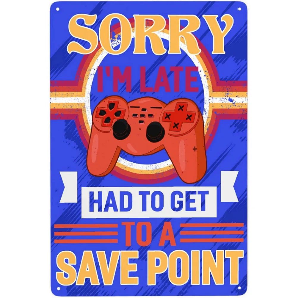 Retro Controller Collectors Video Game Metal Tin Signs Vintage Posters for Game Room Bar Man Cave Cafe Home Wall Decor Gift - Grand Goldman