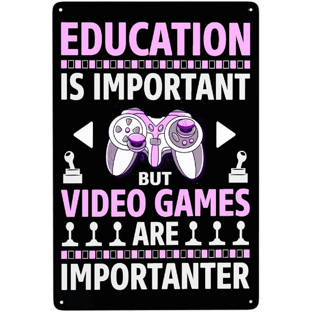 Retro Controller Collectors Video Game Metal Tin Signs Vintage Posters for Game Room Bar Man Cave Cafe Home Wall Decor Gift - Grand Goldman