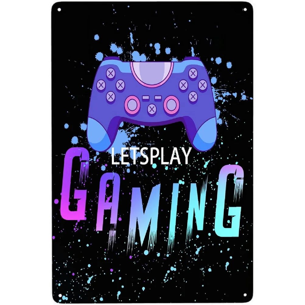 Retro Controller Collectors Video Game Metal Tin Signs Vintage Posters for Game Room Bar Man Cave Cafe Home Wall Decor Gift - Grand Goldman