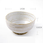 Retro Creative Japanese Tableware Household  Ceramic Dish Bowl - Grand Goldman