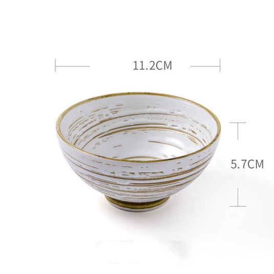 Retro Creative Japanese Tableware Household  Ceramic Dish Bowl - Grand Goldman