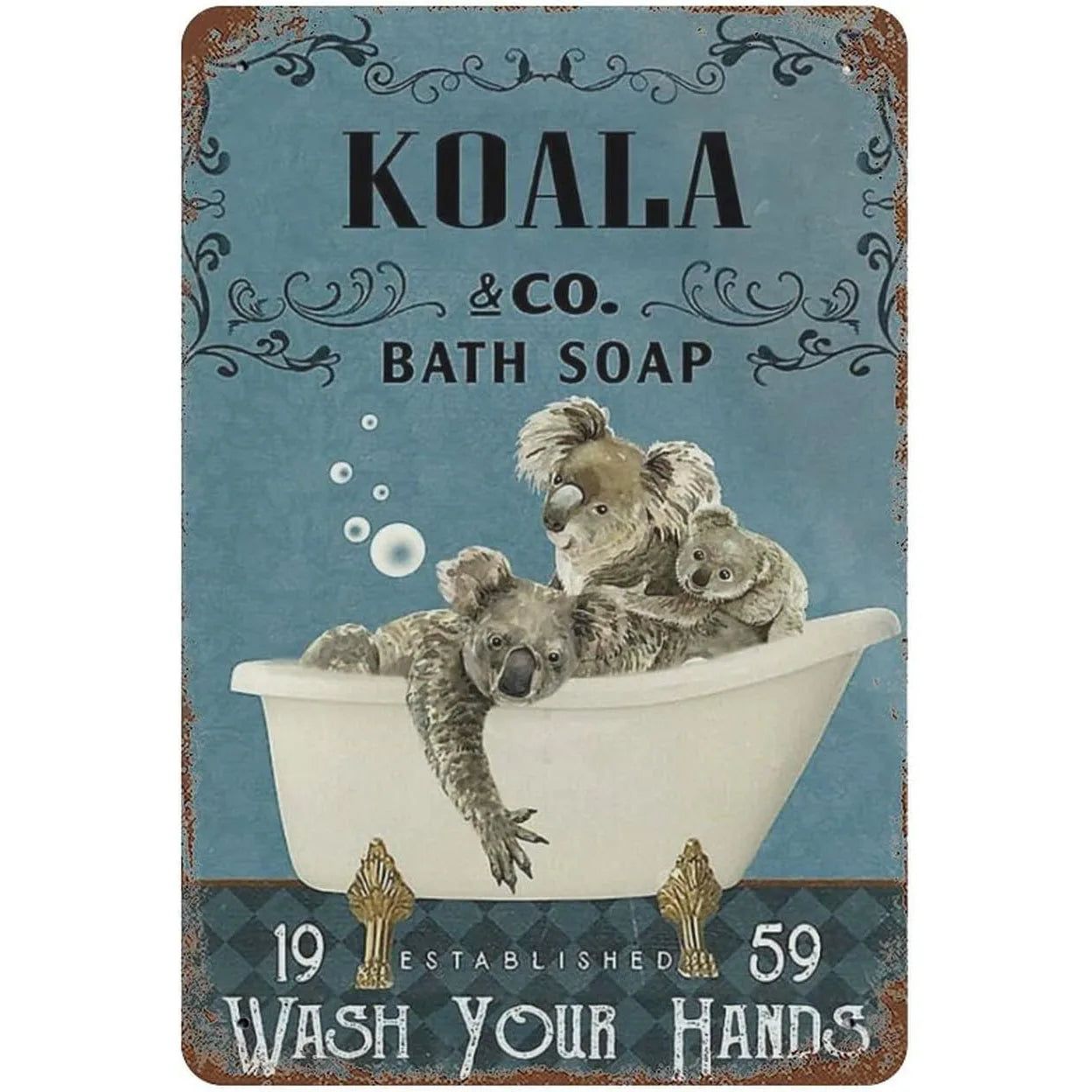 Retro Get Naked Bath Soap Metal Tin Signs Vintage Posters for Bathroom Washing Room Bars Man Cave Cafe Pub Clubs Home Wall Decor - Grand Goldman